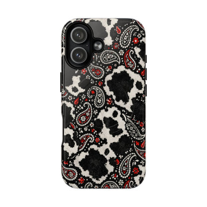 Paisley Cowhide Magnetic Case
