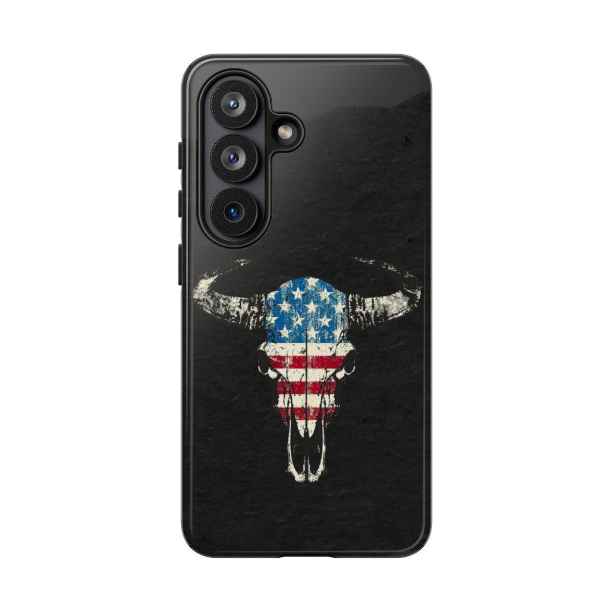 Patriotic Bull Skull Tough Case