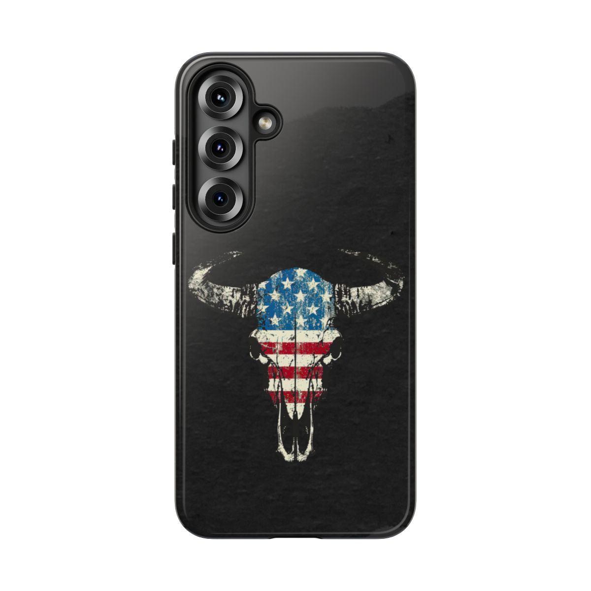 Patriotic Bull Skull Tough Case