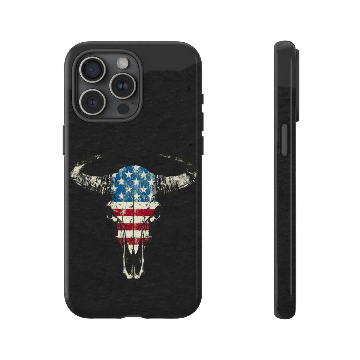 Patriotic Bull Skull Tough Case
