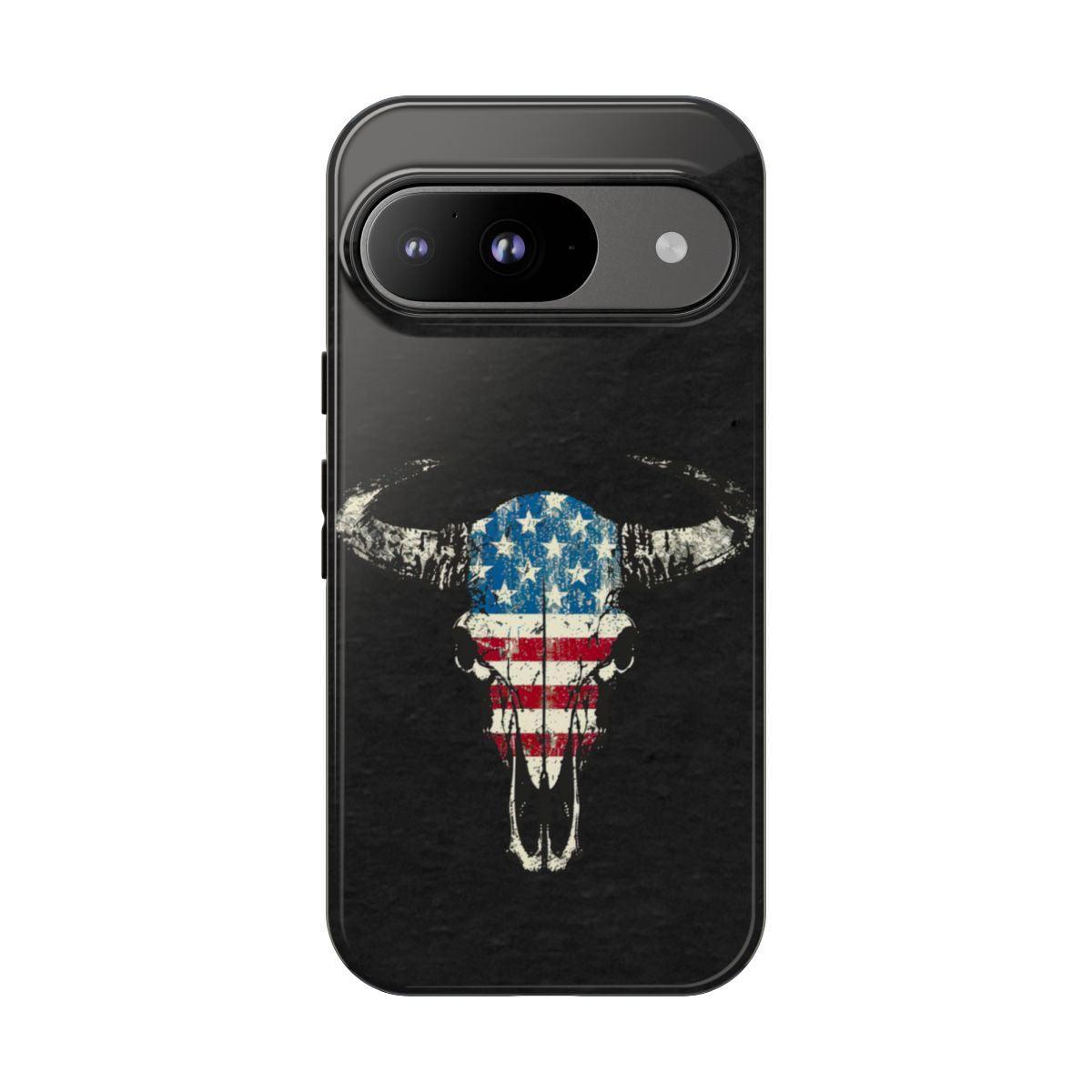 Patriotic Bull Skull Tough Case