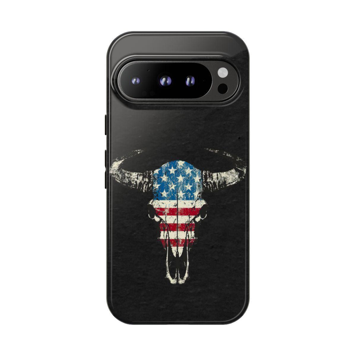 Patriotic Bull Skull Tough Case