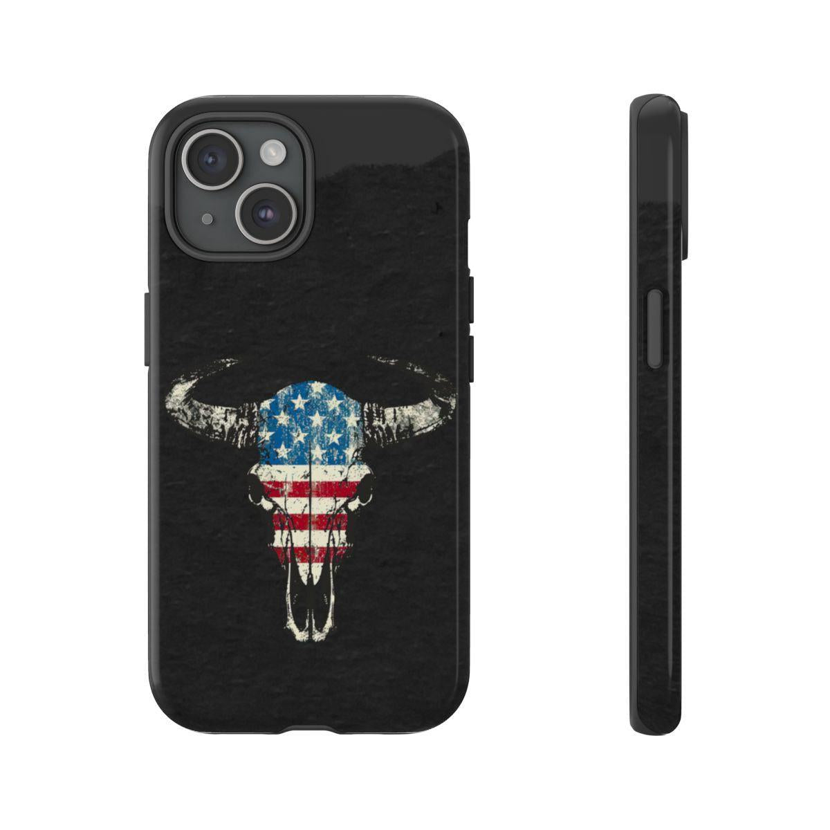 Patriotic Bull Skull Tough Case