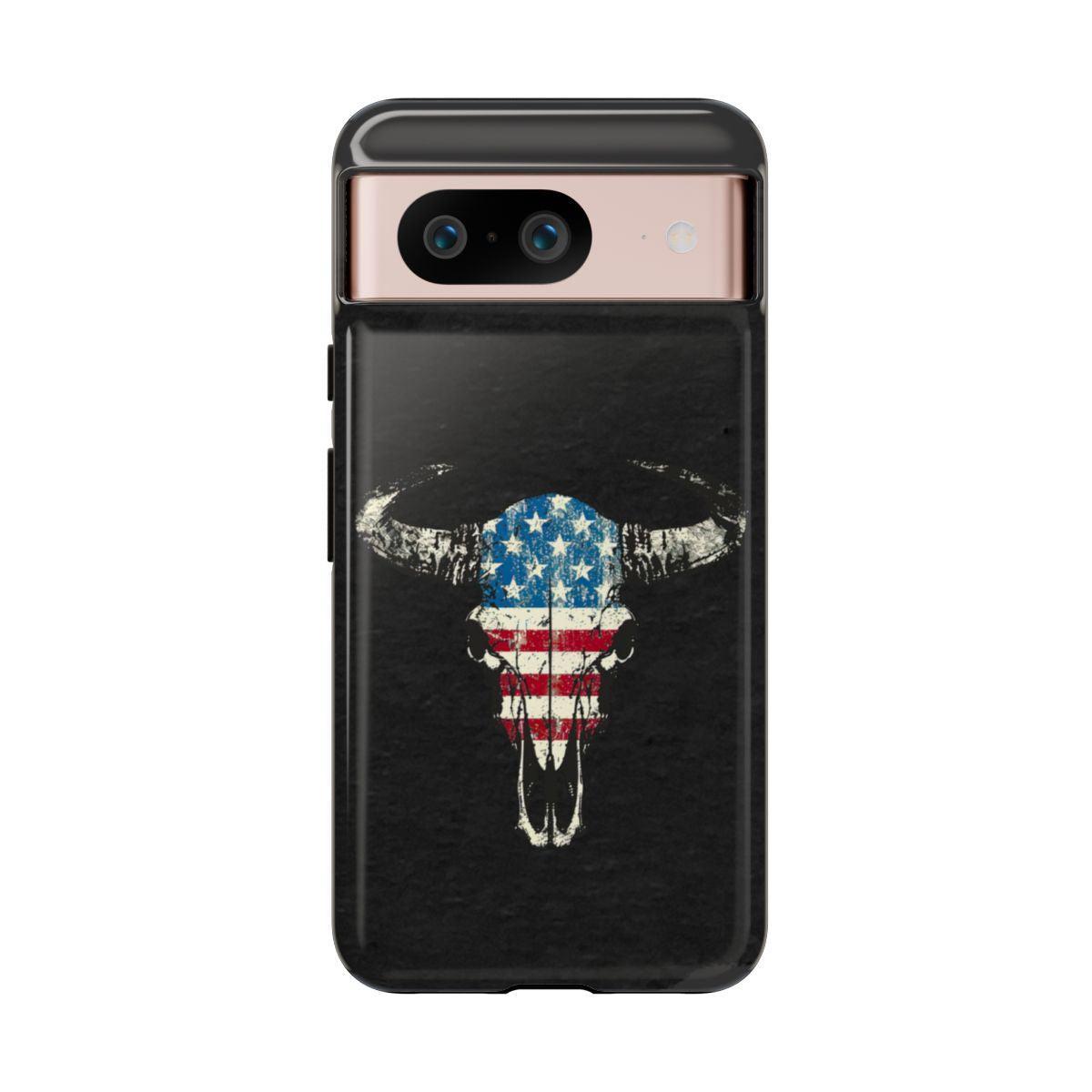 Patriotic Bull Skull Tough Case