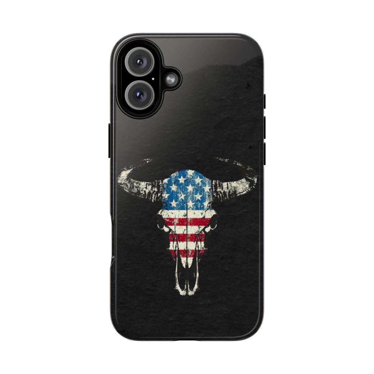 Patriotic Bull Skull Tough Case
