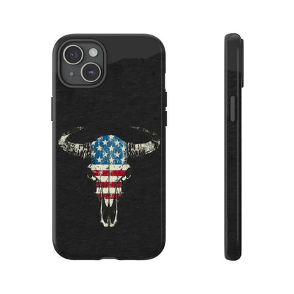 Patriotic Bull Skull Tough Case