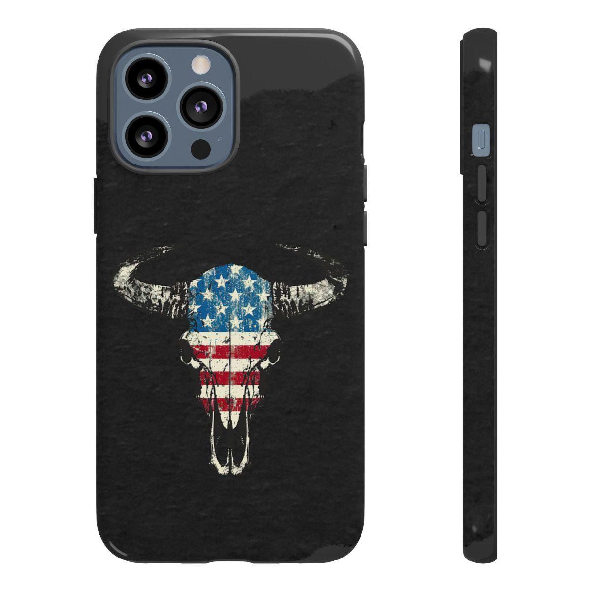 Patriotic Bull Skull Tough Case