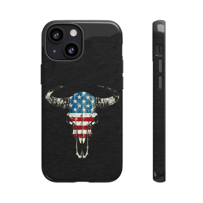 Patriotic Bull Skull Tough Case