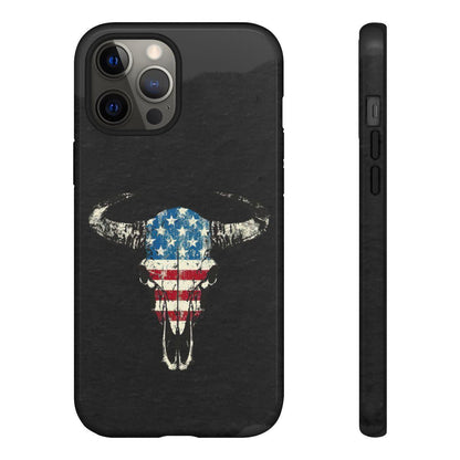 Patriotic Bull Skull Tough Case