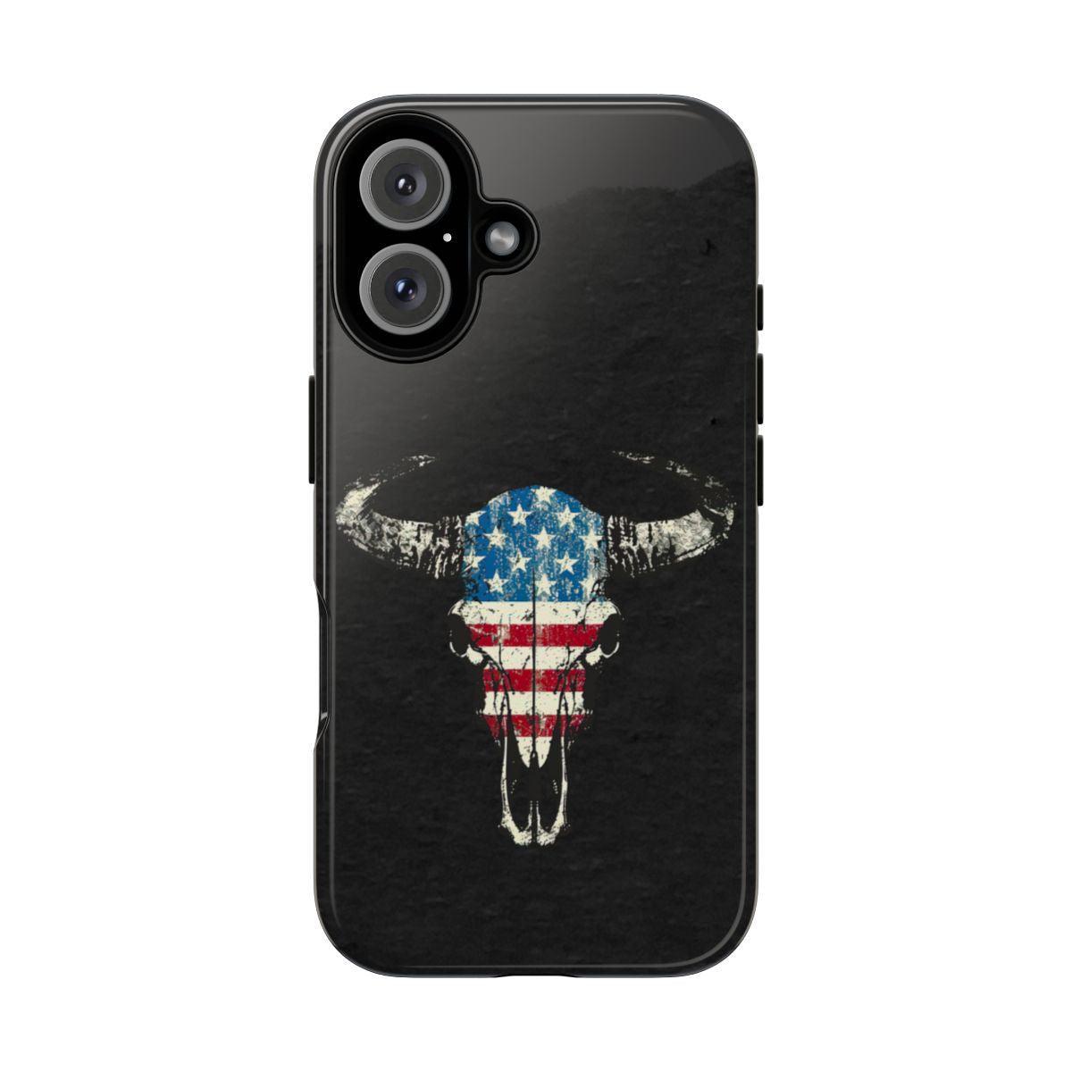 Patriotic Bull Skull Tough Case
