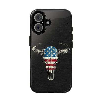 Patriotic Bull Skull Tough Case