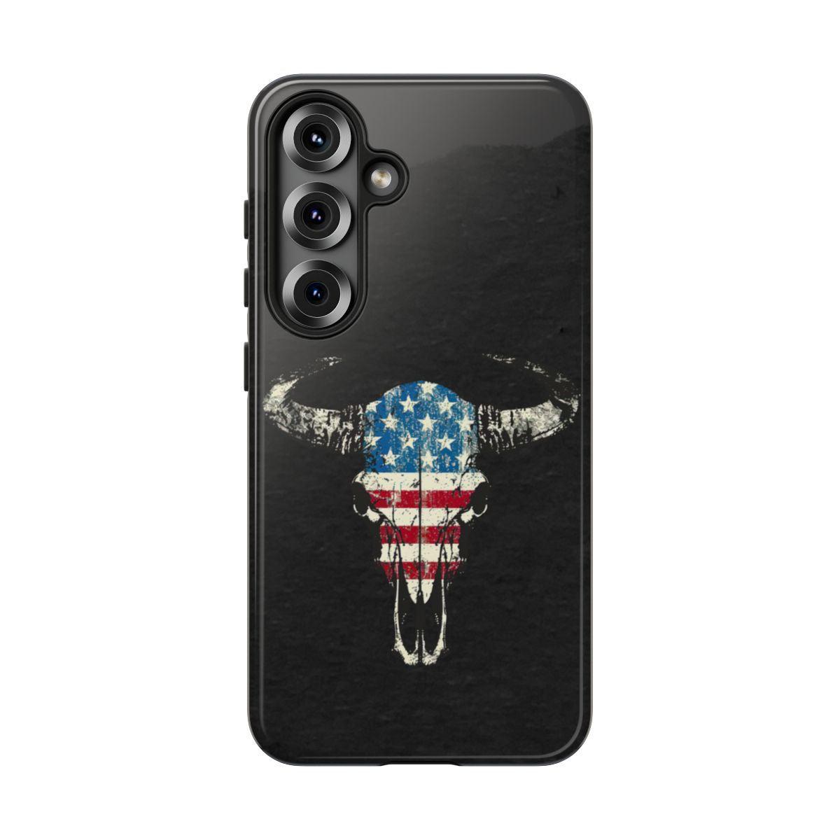Patriotic Bull Skull Tough Case