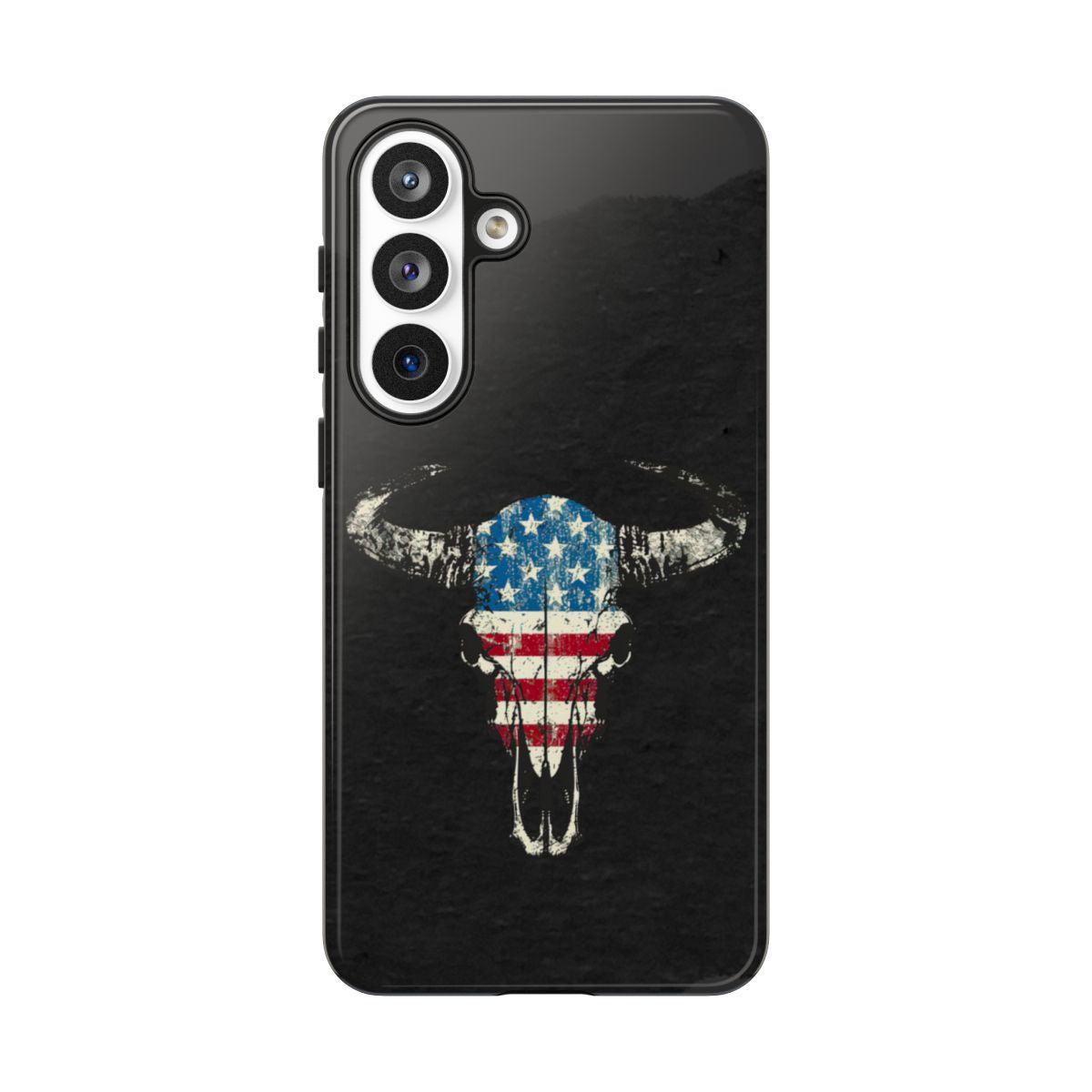 Patriotic Bull Skull Tough Case