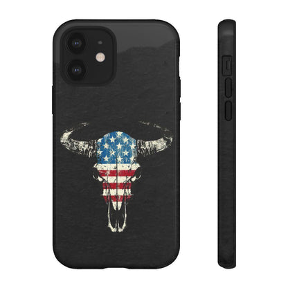 Patriotic Bull Skull Tough Case