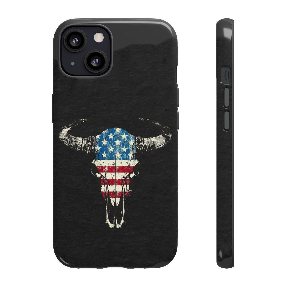 Patriotic Bull Skull Tough Case