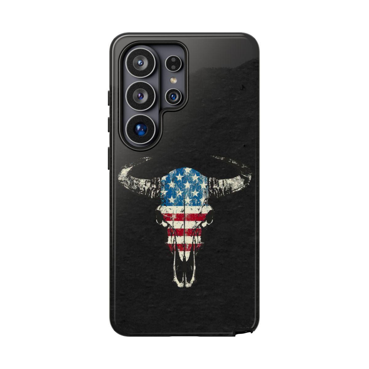 Patriotic Bull Skull Tough Case