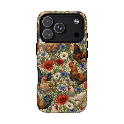 Patriotic Floral Chickens Magnetic Case - iPhone 18 Pro