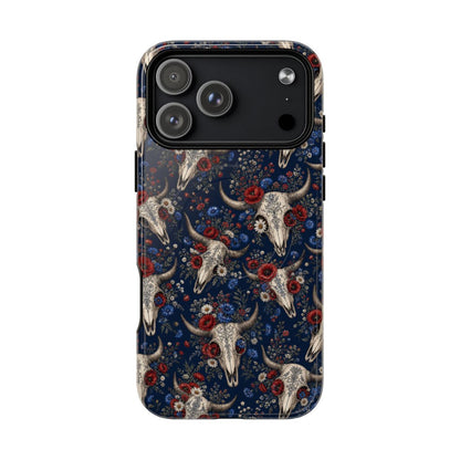 Patriotic Floral Skulls Magnetic Case - iPhone 18 Pro Max