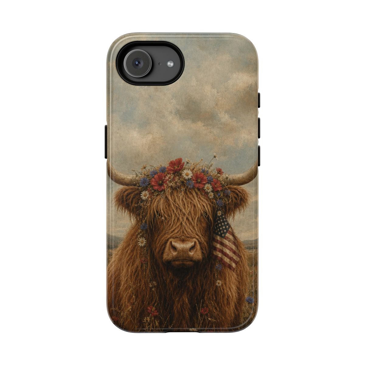 Patriotic Highland Cow Tough Case - iPhone 17e