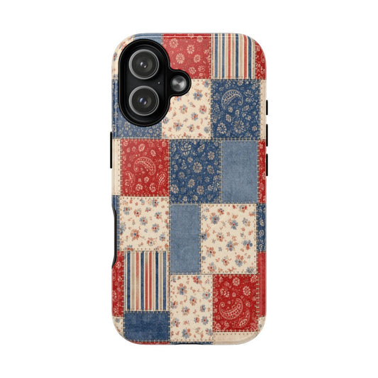 Patriotic Patchwork Magnetic Case