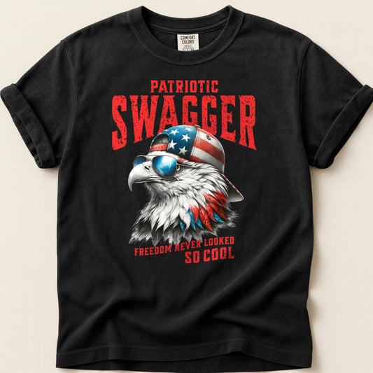 Patriotic Swagger T-shirt on Black