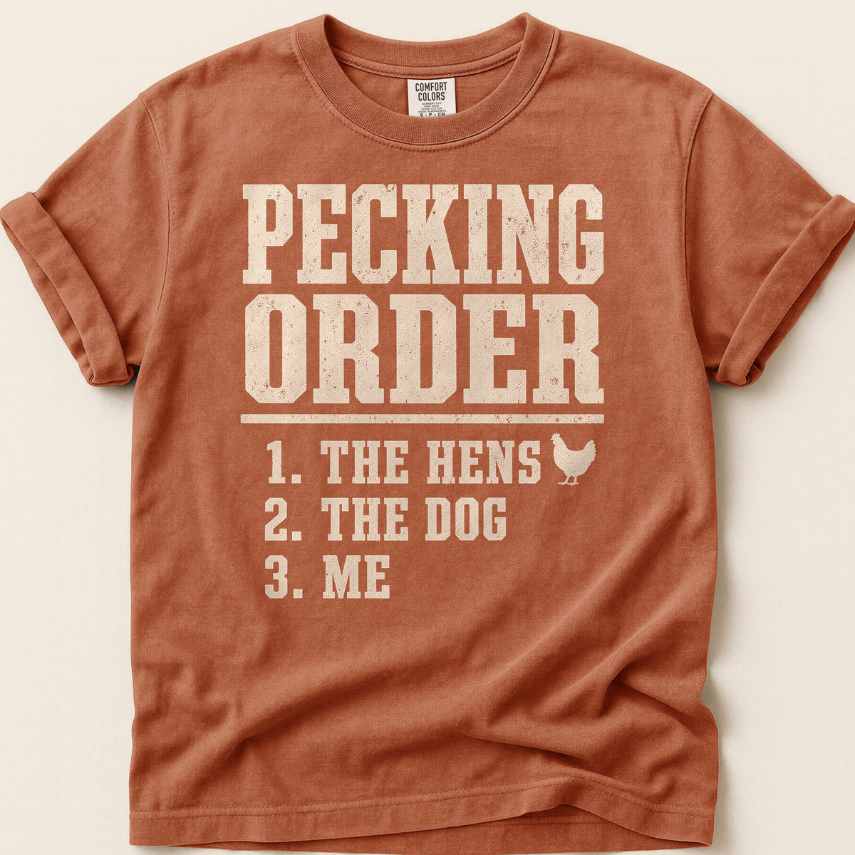 Pecking Order T-shirt on Yam