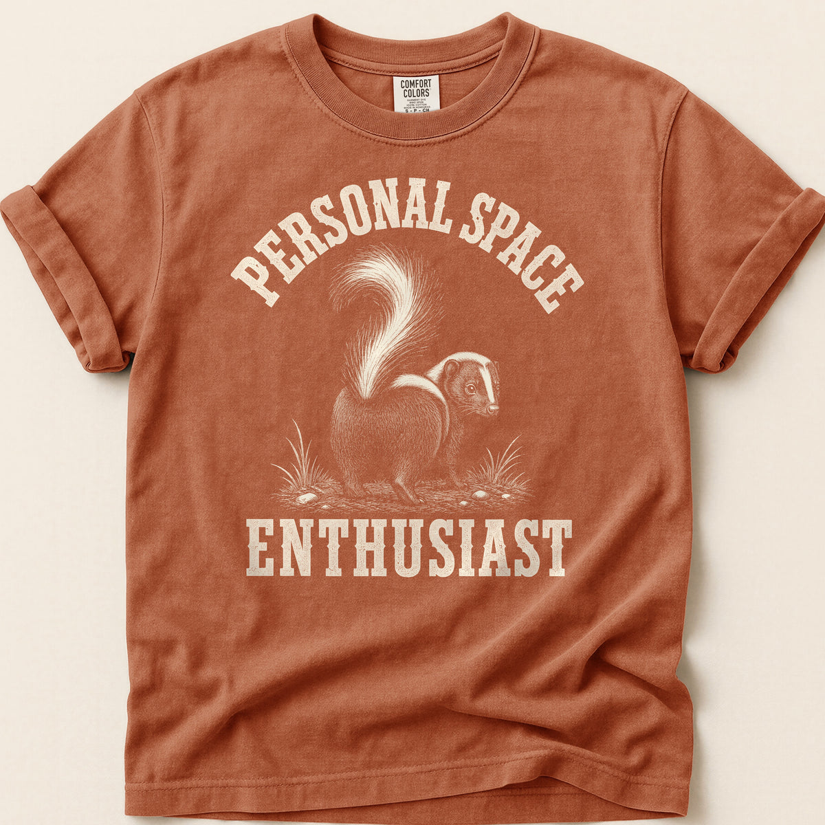 Personal Space Skunk T-shirt on Yam