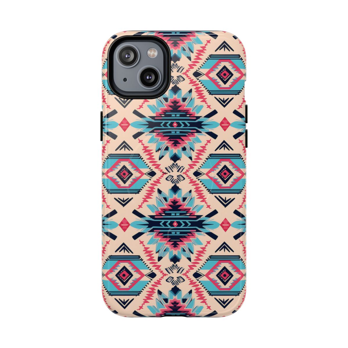 Pink Blue Aztec Magnetic Case
