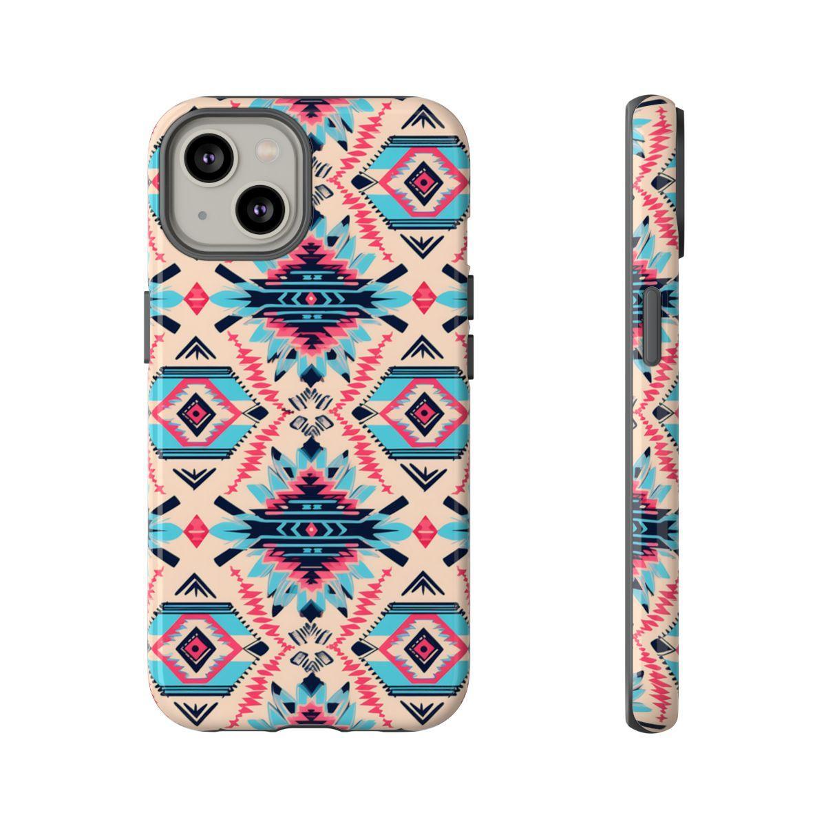 Pink Blue Aztec Tough Case