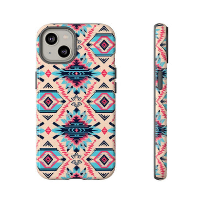 Pink Blue Aztec Tough Case