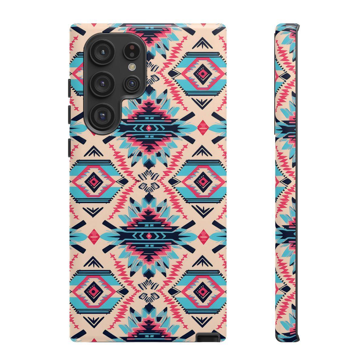 Pink Blue Aztec Tough Case