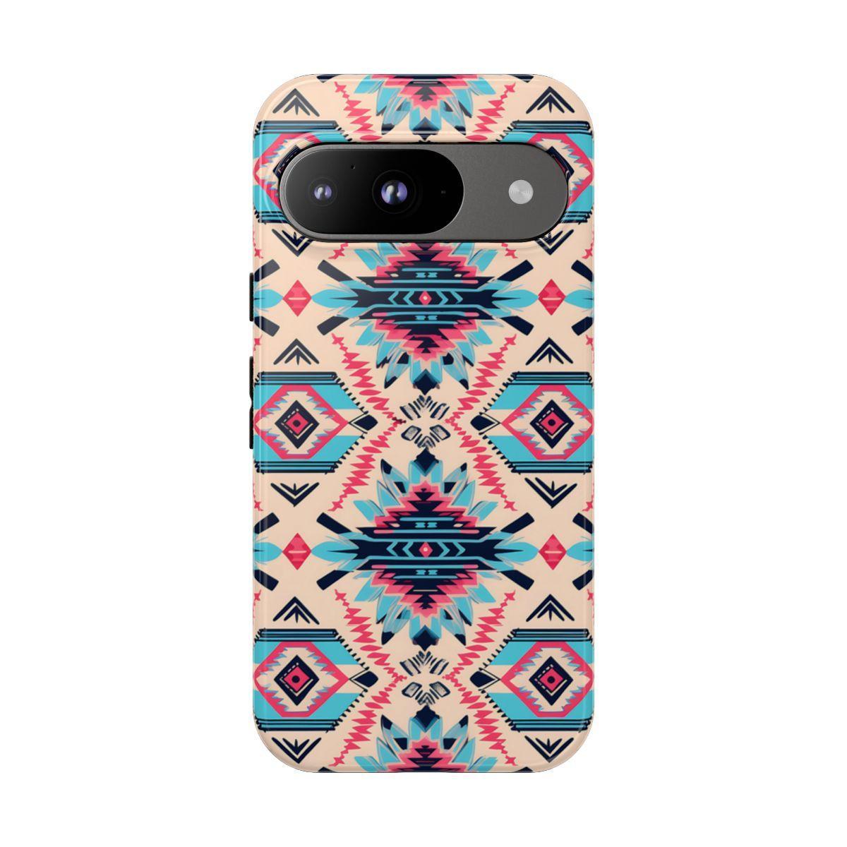 Pink Blue Aztec Tough Case