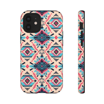 Pink Blue Aztec Tough Case