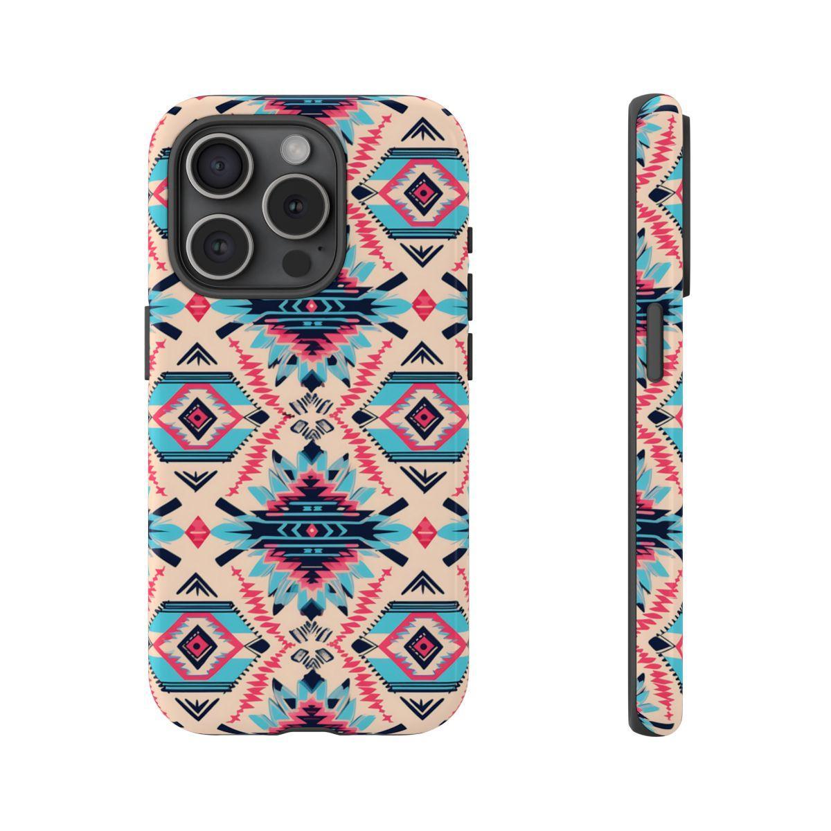 Pink Blue Aztec Tough Case