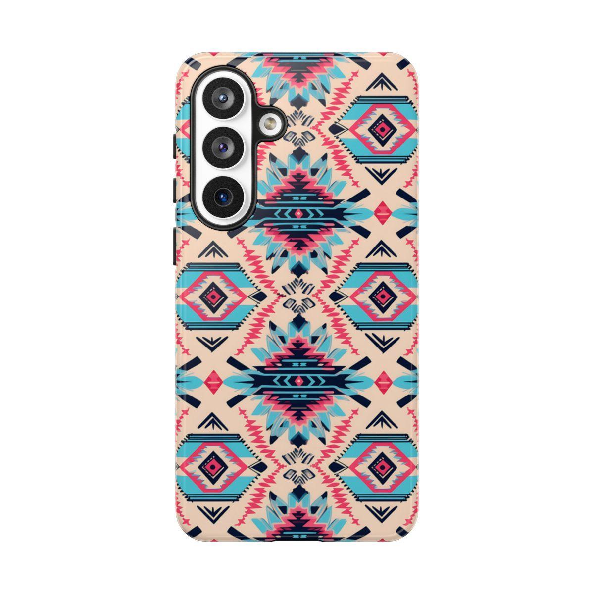 Pink Blue Aztec Tough Case