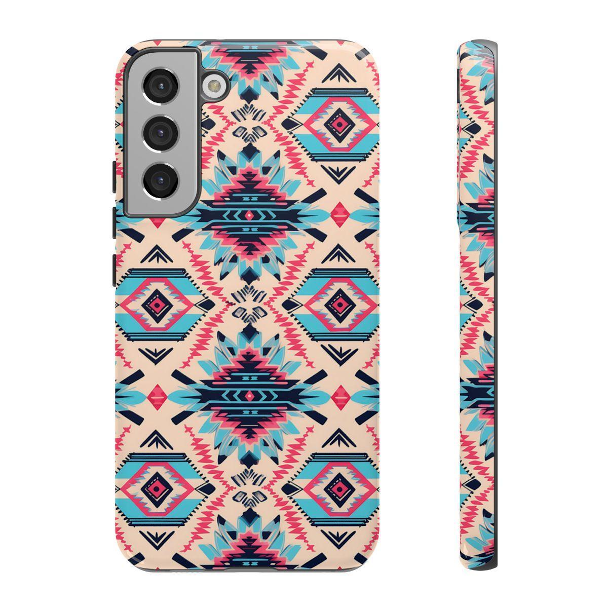 Pink Blue Aztec Tough Case