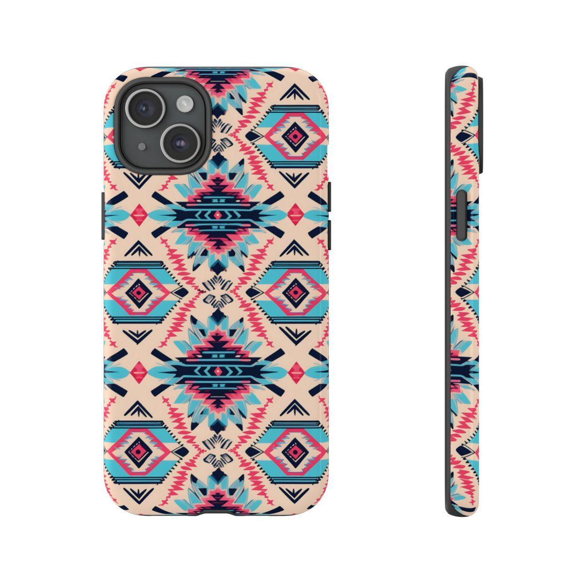 Pink Blue Aztec Tough Case