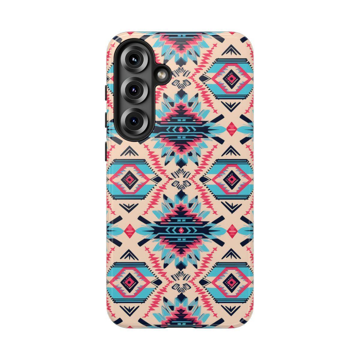 Pink Blue Aztec Tough Case