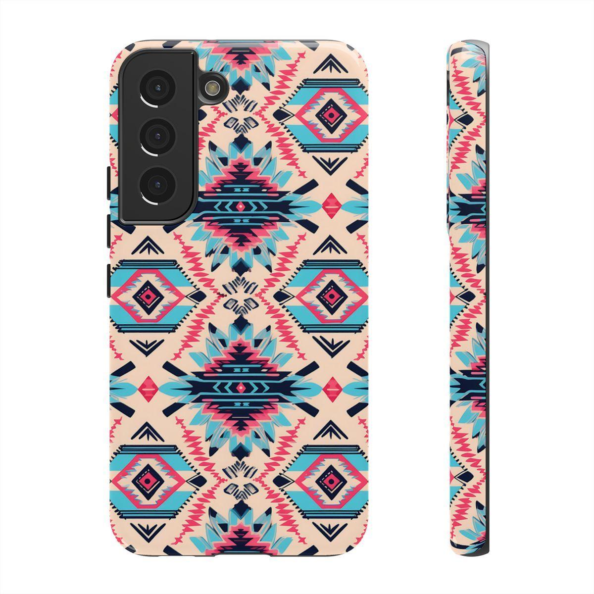 Pink Blue Aztec Tough Case