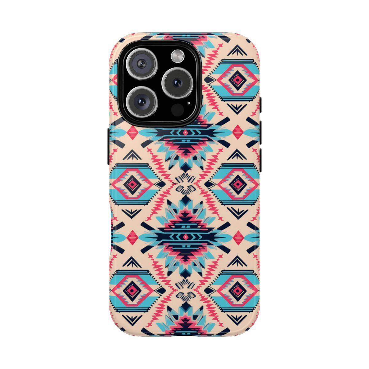 Pink Blue Aztec Tough Case