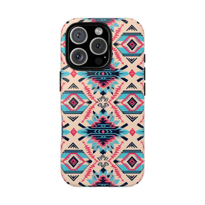 Pink Blue Aztec Tough Case