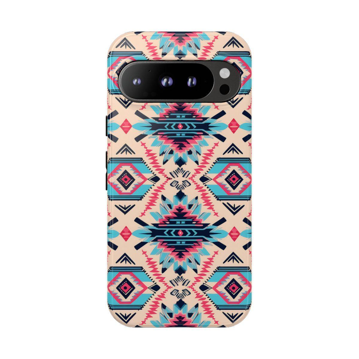 Pink Blue Aztec Tough Case