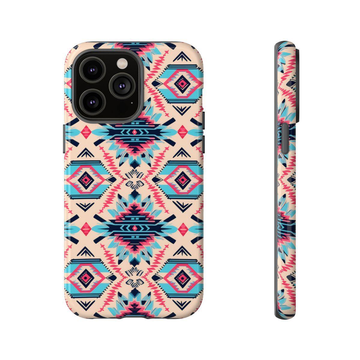 Pink Blue Aztec Tough Case