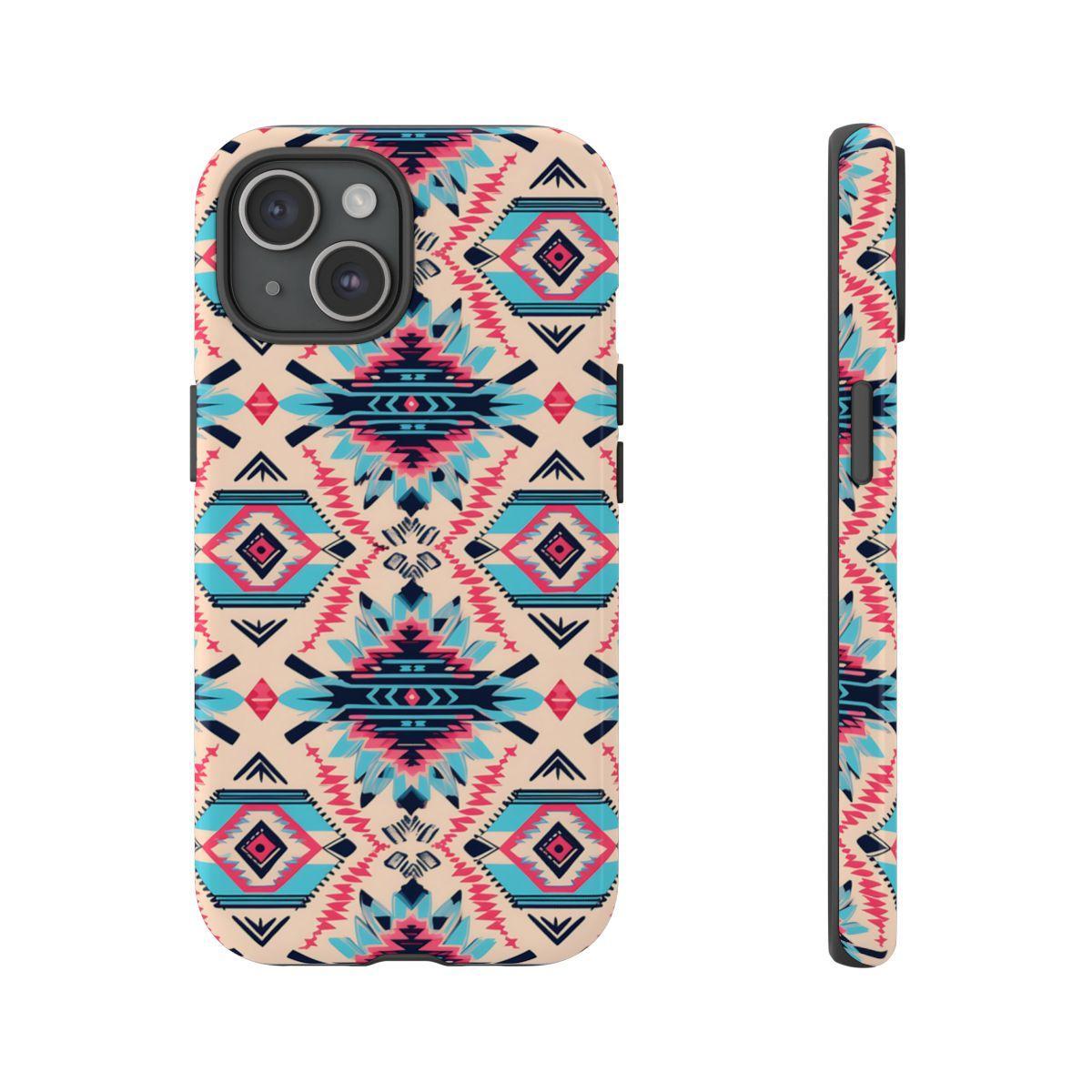 Pink Blue Aztec Tough Case