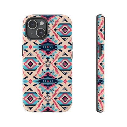 Pink Blue Aztec Tough Case