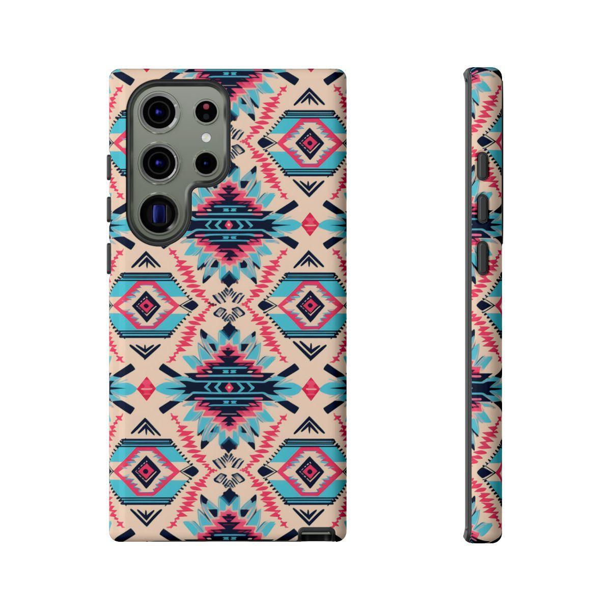 Pink Blue Aztec Tough Case