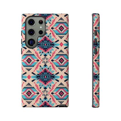 Pink Blue Aztec Tough Case
