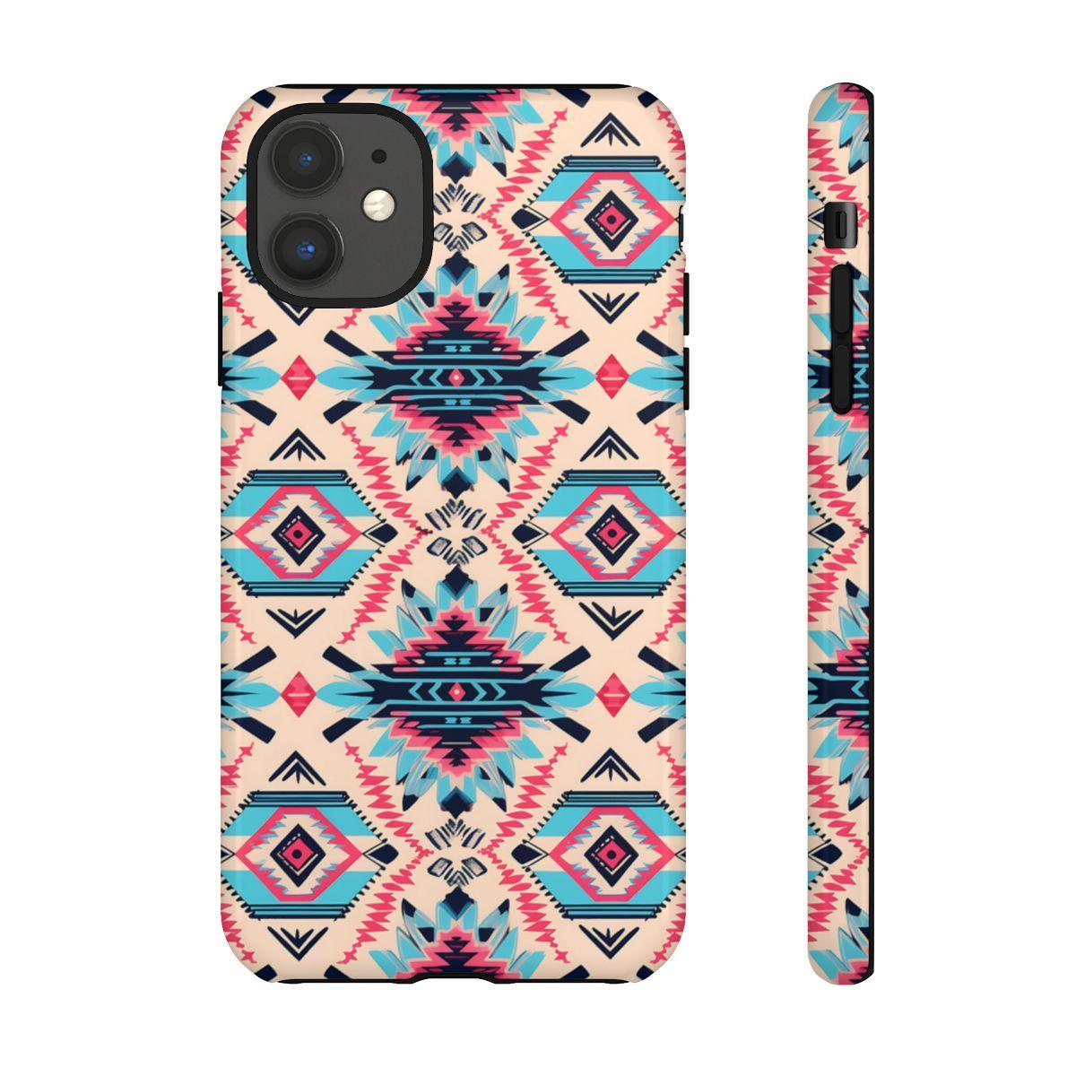 Pink Blue Aztec Tough Case