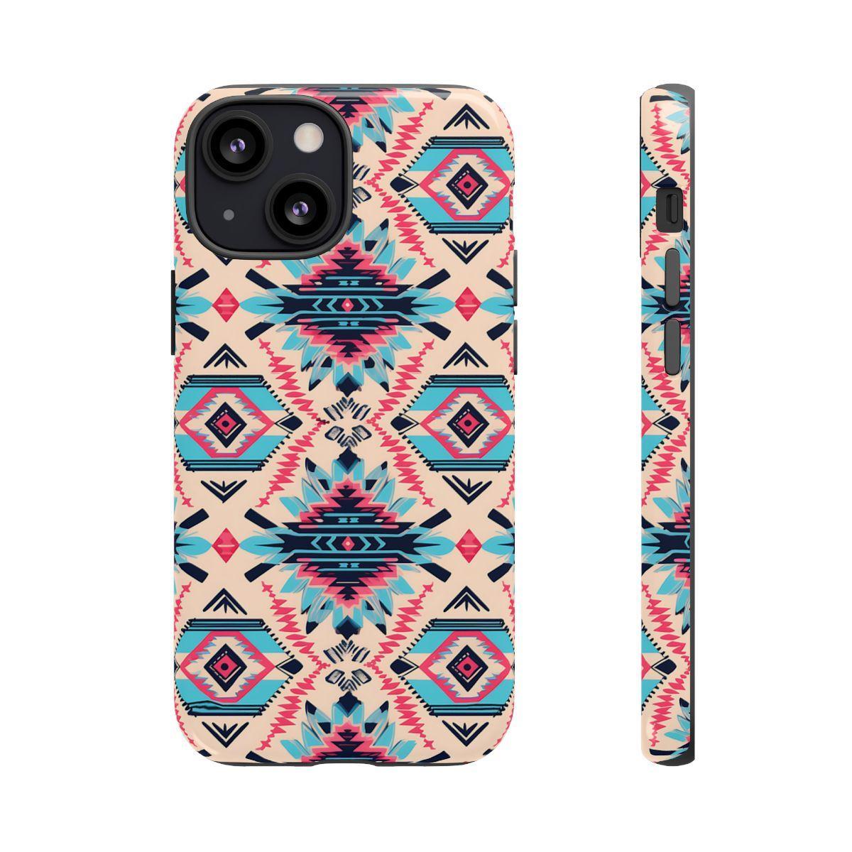 Pink Blue Aztec Tough Case