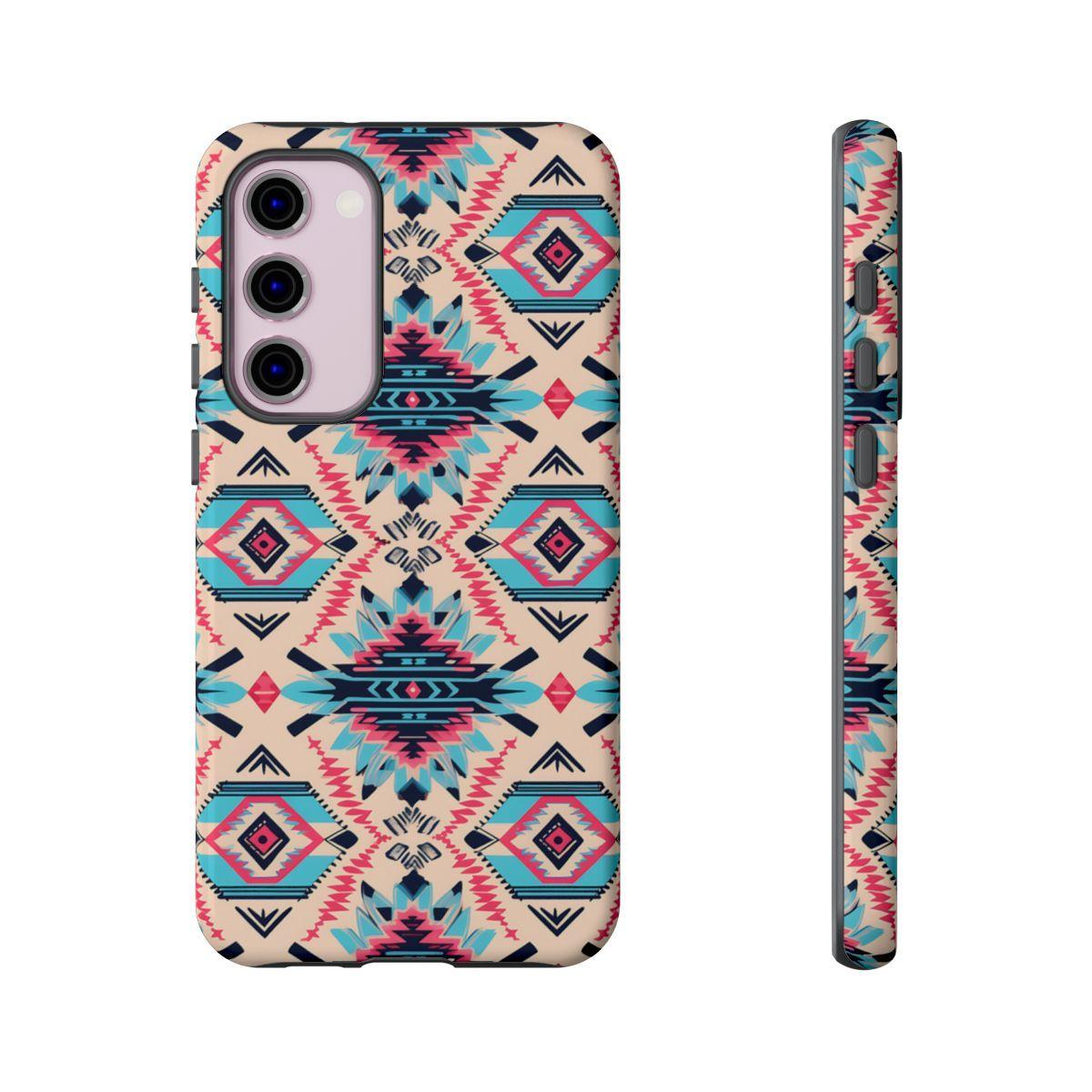Pink Blue Aztec Tough Case